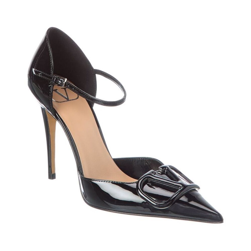 Valentino Signature Patent Leather Pump, Black